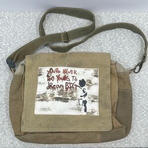 VINTAGE ADDICTION Never Too Young Crossbody Messenger Bag Purse Tote